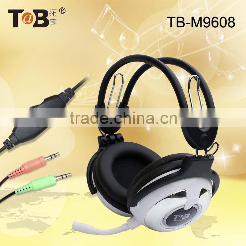 High quality wired computer headphone with mic wholesale,headphones for girl big