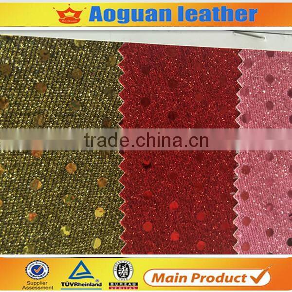2016 new design ladies shoes material fashion shiny sequin glitter fabric for shoes women hot sell in india market T5795