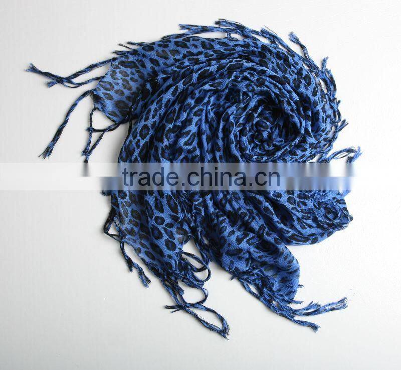 square scarf with leopard