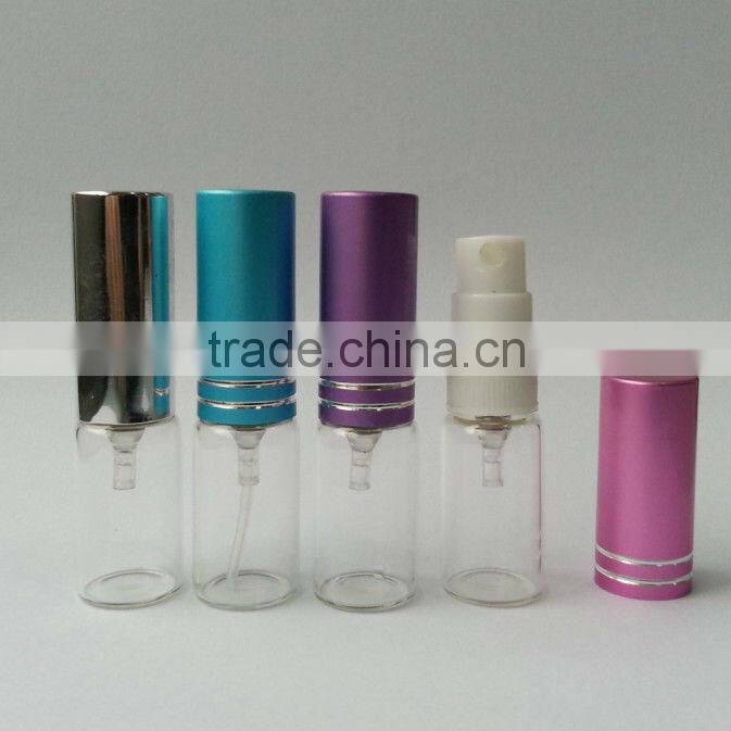 cutomized printing cylinder perfume glass bottle with sprayer pump