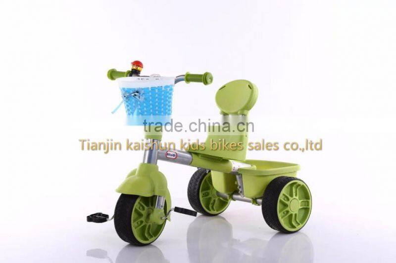 kids tricycle parts with back seat / kids double seat tricycle / plastic tricycle kids bike