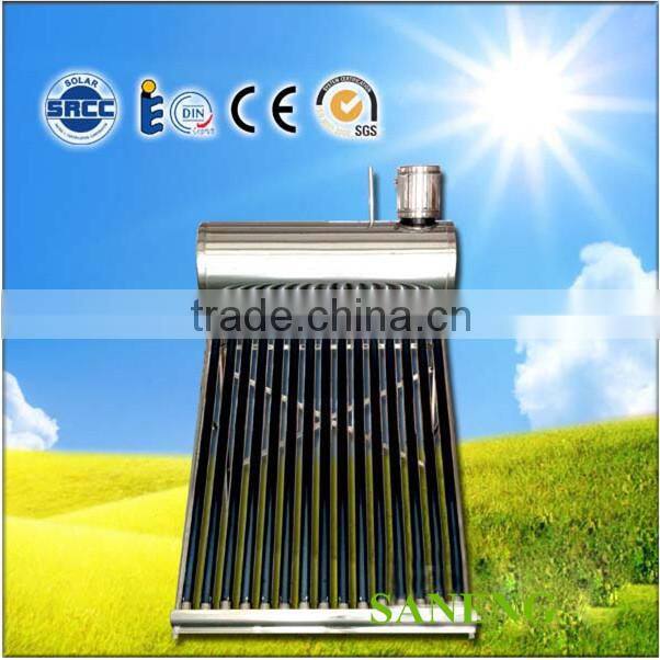 China Leading Product Compact Stainless Steel Non-Pressured Solar Water Heater with Long Heat Preservation
