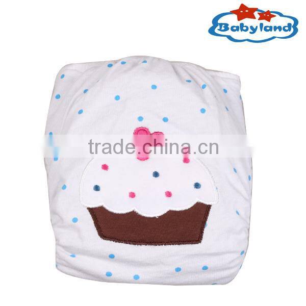 Babyland Baby Cotton embroidery Charocal Pocket Cloth Diapers