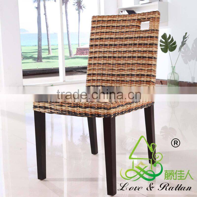 Super Cheap Bali Indonesia Design Coffee Handmade Seagrass Natural Rattan Wicker Wood Side Dining Chair