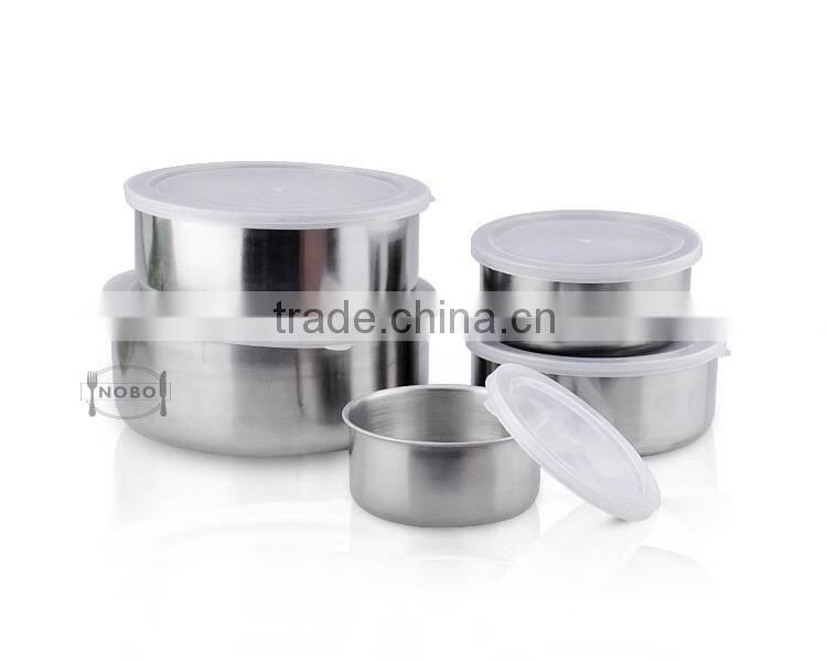5PCS stainless steel crisperairtight food container
