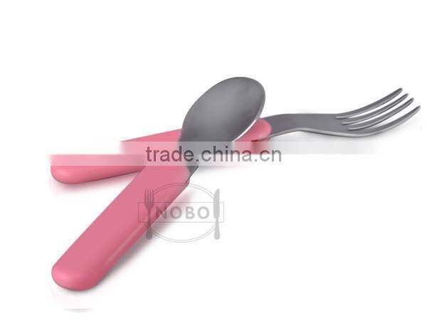 wholesale colorful children stainless steel fork/spoon