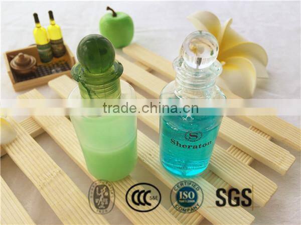Wholesale hotel shampoo bottle with crystal ball cap 30ml-35ml