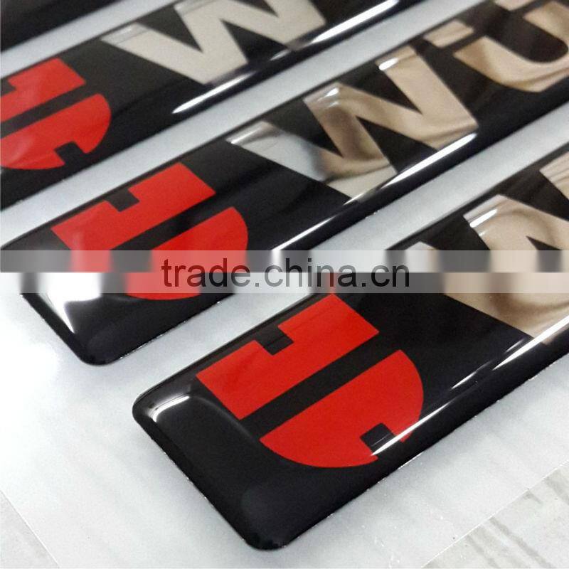 PU resin self adhesive dome letters sticker