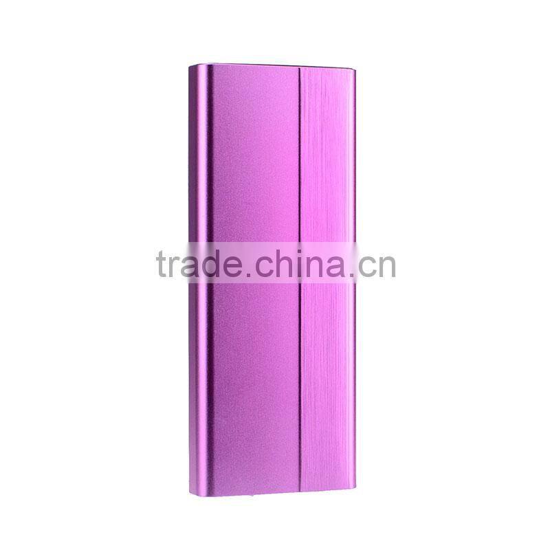 Aluminum Alloy Case Polymer Battery Charger Universal Mobile Power Bank 3000mAh