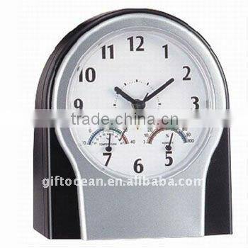 analog weather station clock with themometer & hygrometer & barometer