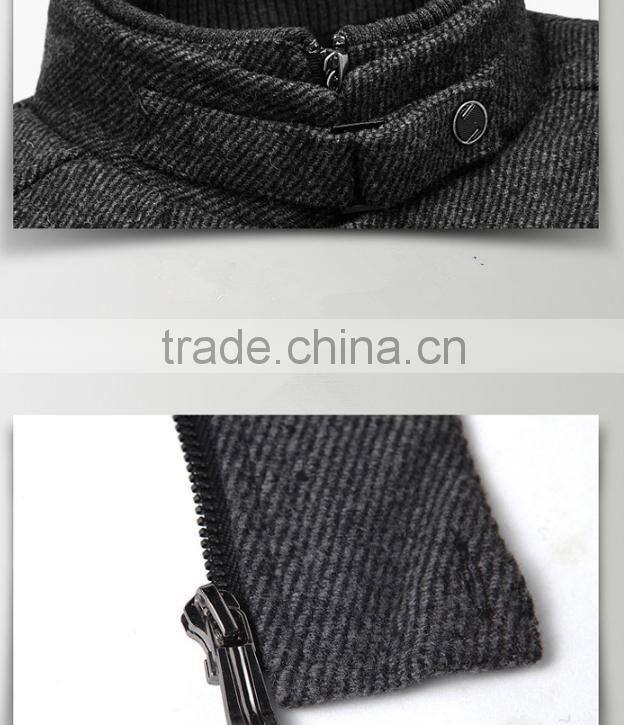 China latest casual warm winter jacket wool cashmere men