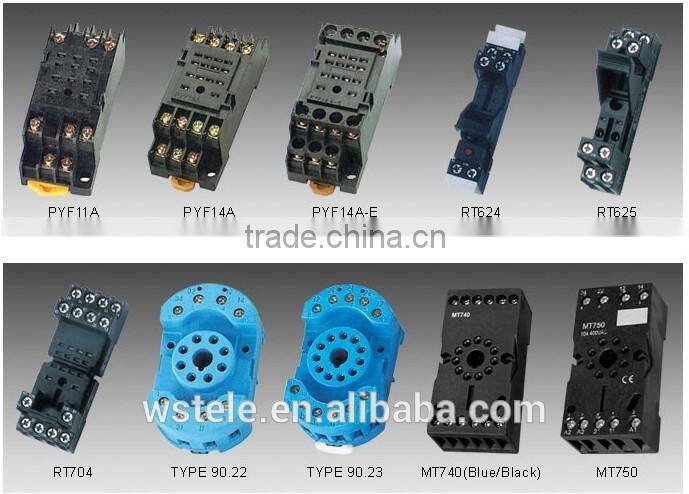 PYF14.5A Miniature General Purpose 300VAC 10A Remote Electric Rail Solid State Plastic Relay Socket with CE