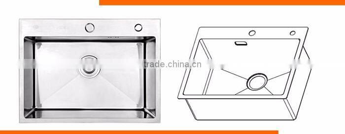 Wholesale cheap price high quality kitchen furniture single bowl stainless steel sink