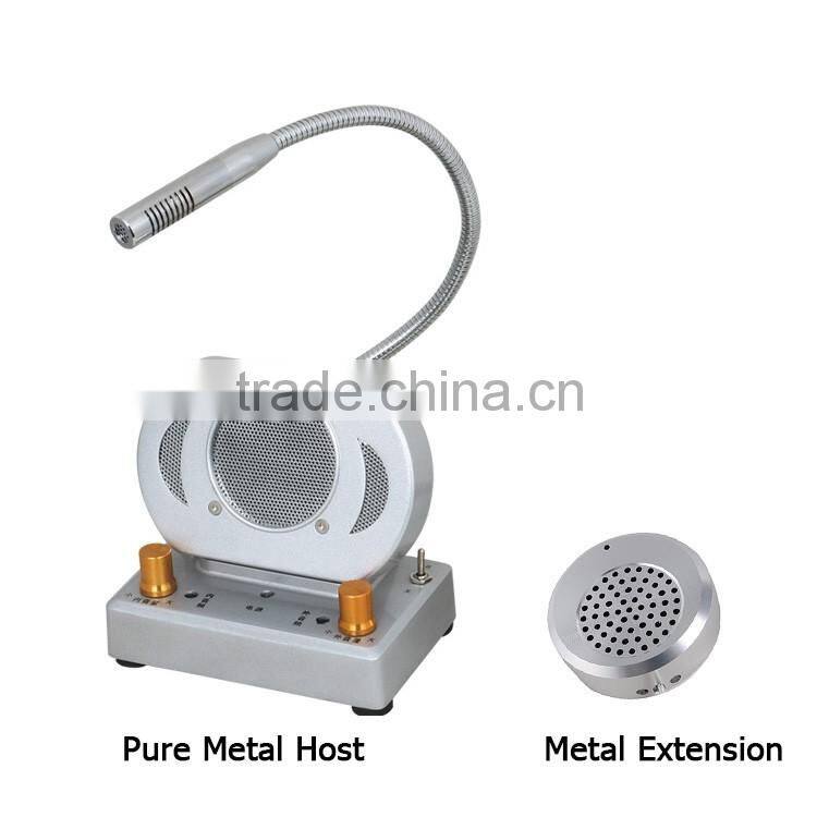 Ticket office alarm system two way intercom system