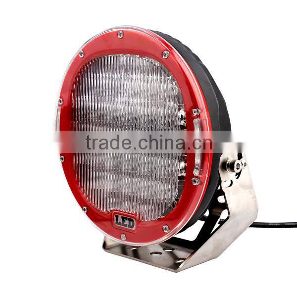 Car accessories , 9" 185W LED Driving Light High Intensity Black Red Led Work Light For Offroad 4x4 4WD 185W
