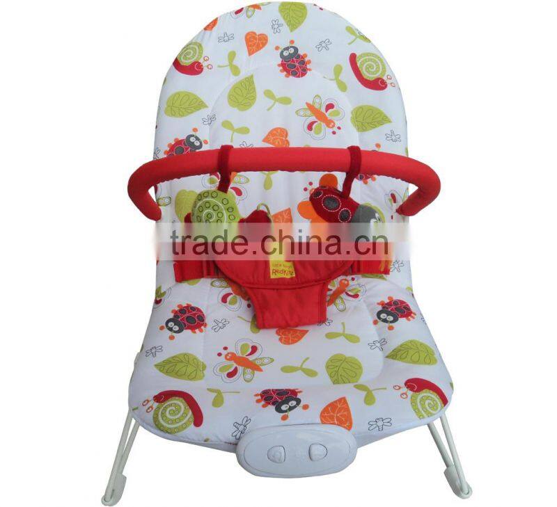 Adjustable light weighted musical baby rocker Chair with lovely toys