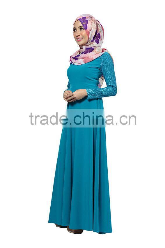 Wholesale Islamic Lace Sleeves Ethnic Muslim Dress