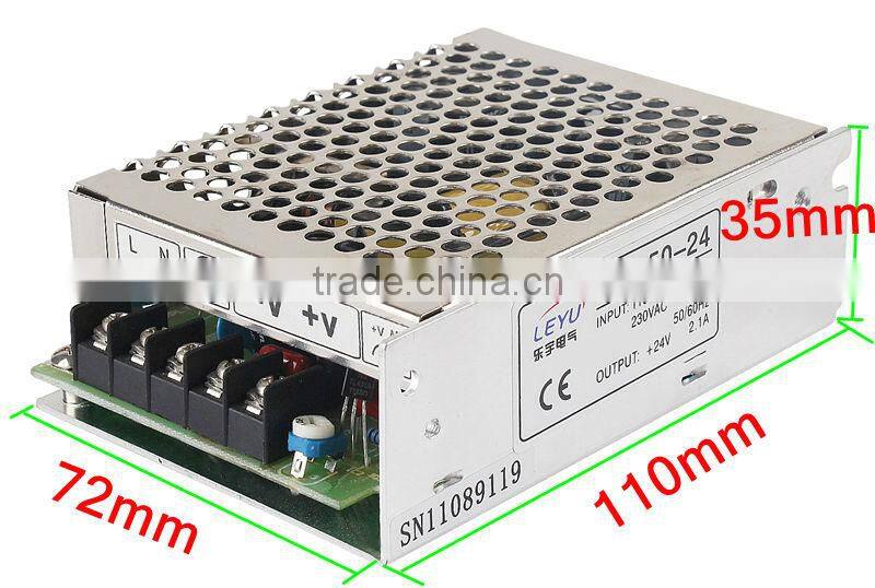 Single output constant voltage led driver ac to dc 50w 5v mini smps power supply
