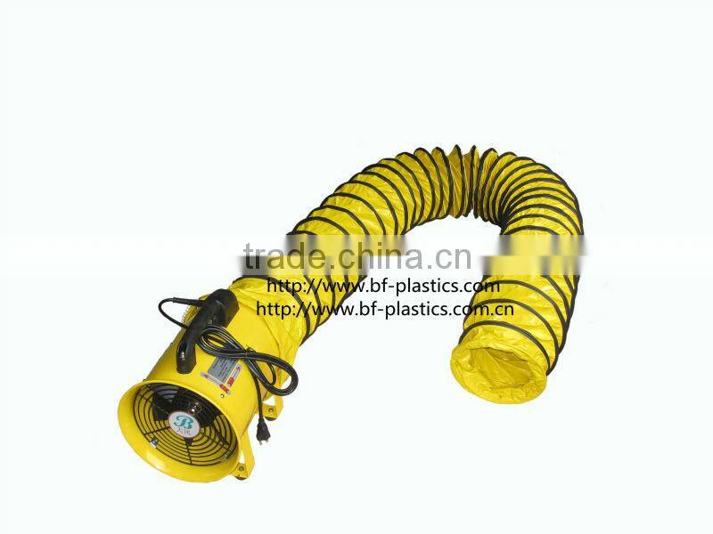 Exhausted flexible duct and 8 inch portable air ventilation fan