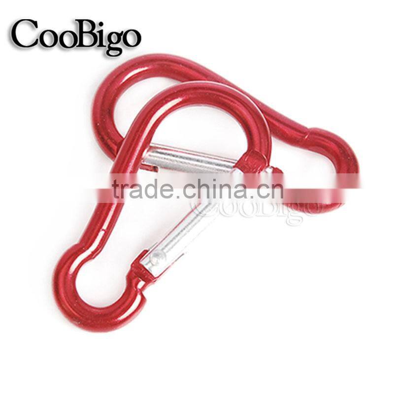 Colorful Aluminum Spring Carabiner Snap Hook Hanger Keychain Hiking Camping #FLQ186-8C(Mix-s)