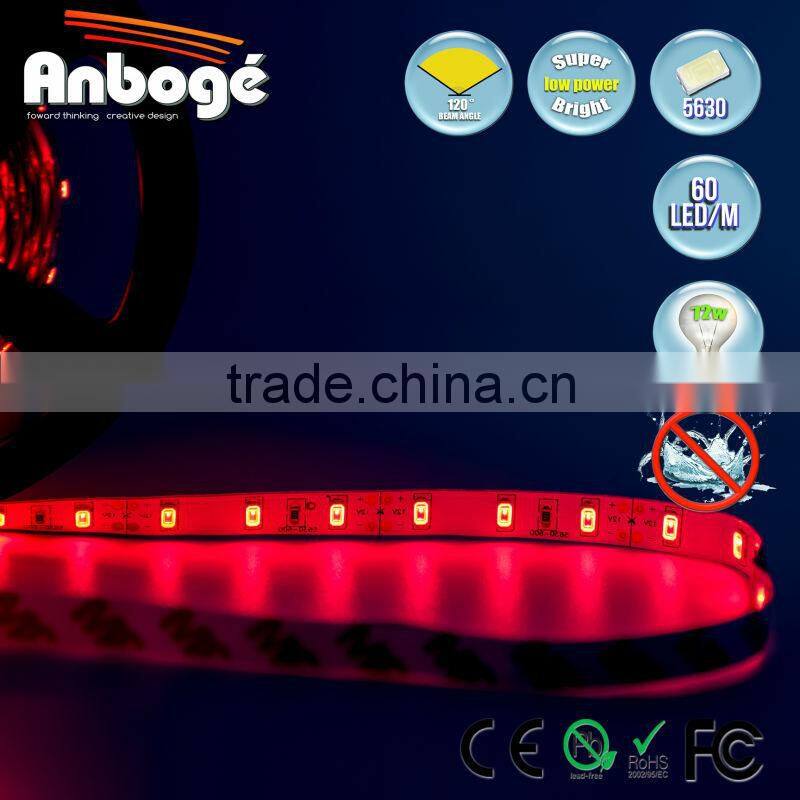 12V 5630 SMD flexible LED strip light 60 LED/M IP20 RED