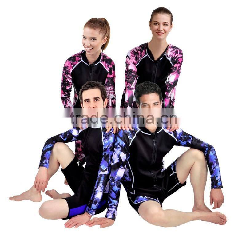 Long sleeve neoprene custom printed rash guard sublimated rash guard