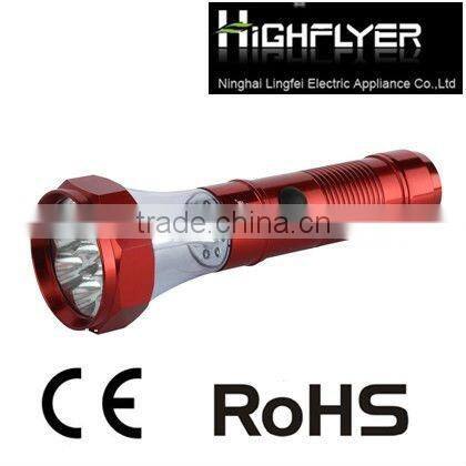 new mini led lighting flashlight with black rubber in the body LFL1133