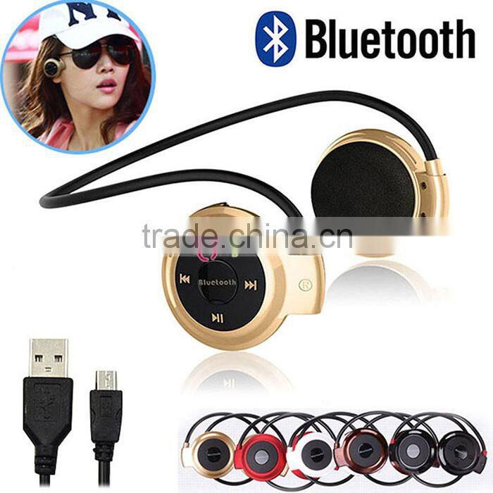 Wireless Bluetooth Headphone Headset Sport Stereo Earphone For iPhone Samsung Golden