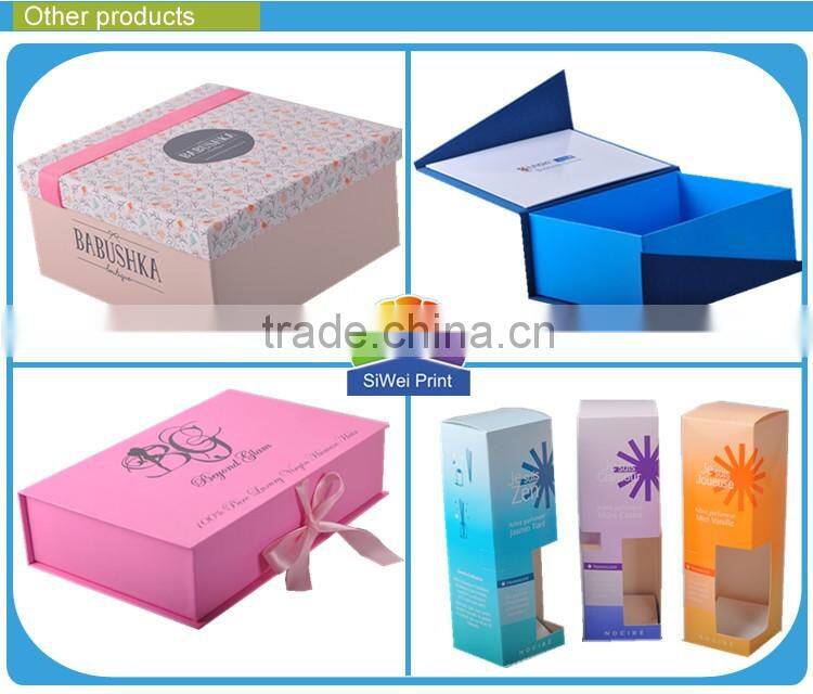 Custom design logo printed wine box, flat packaged paper box