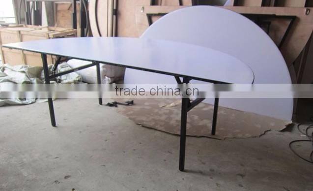 Hot Sale Hotel Folding Round Wooden Banquet Table