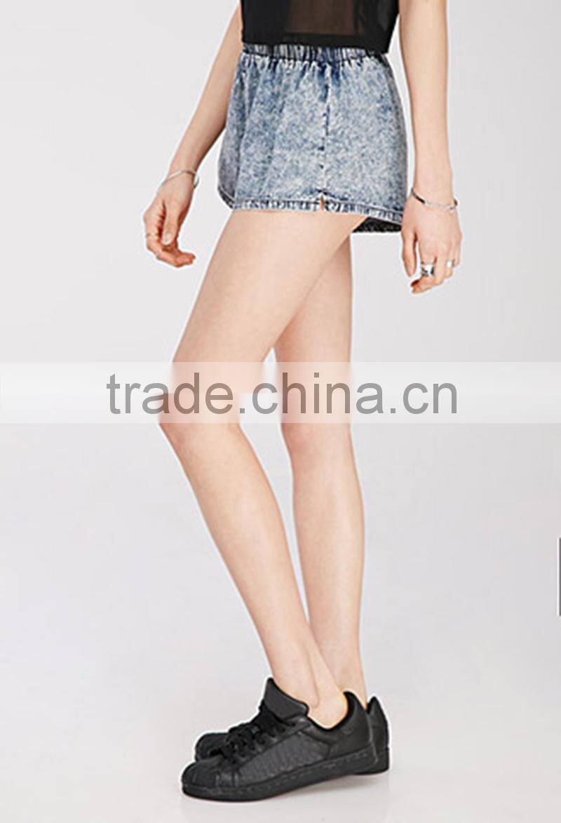 Comfortable Young Ladies Wash Jeans Classical Womens Short