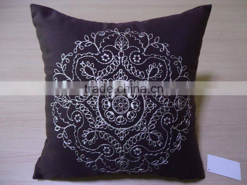 embroidered polyester/cotton canvas handemade printing outdoor cushion