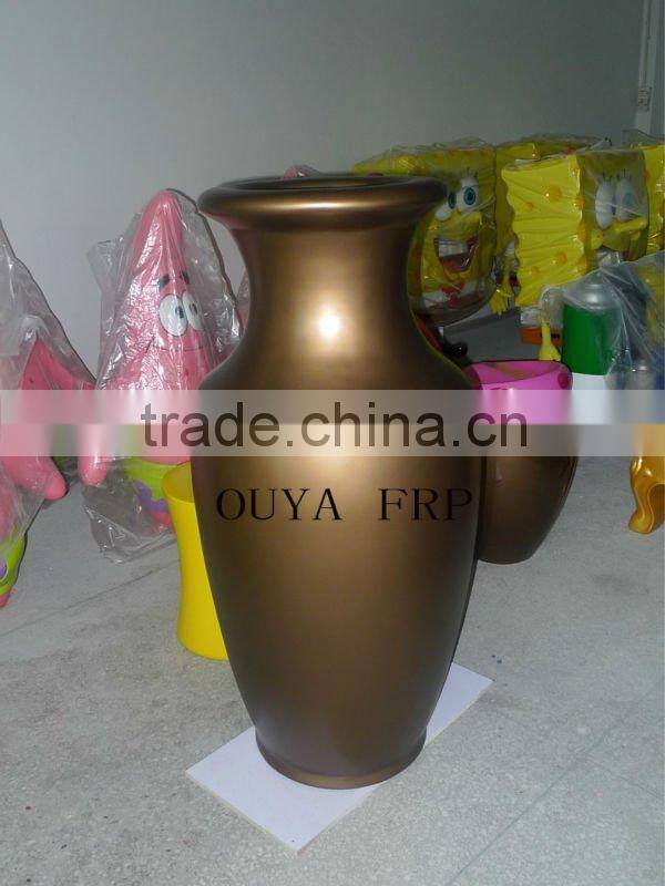 fiberglass indoor pot,hotel hall pot,easy shape,shine finishing