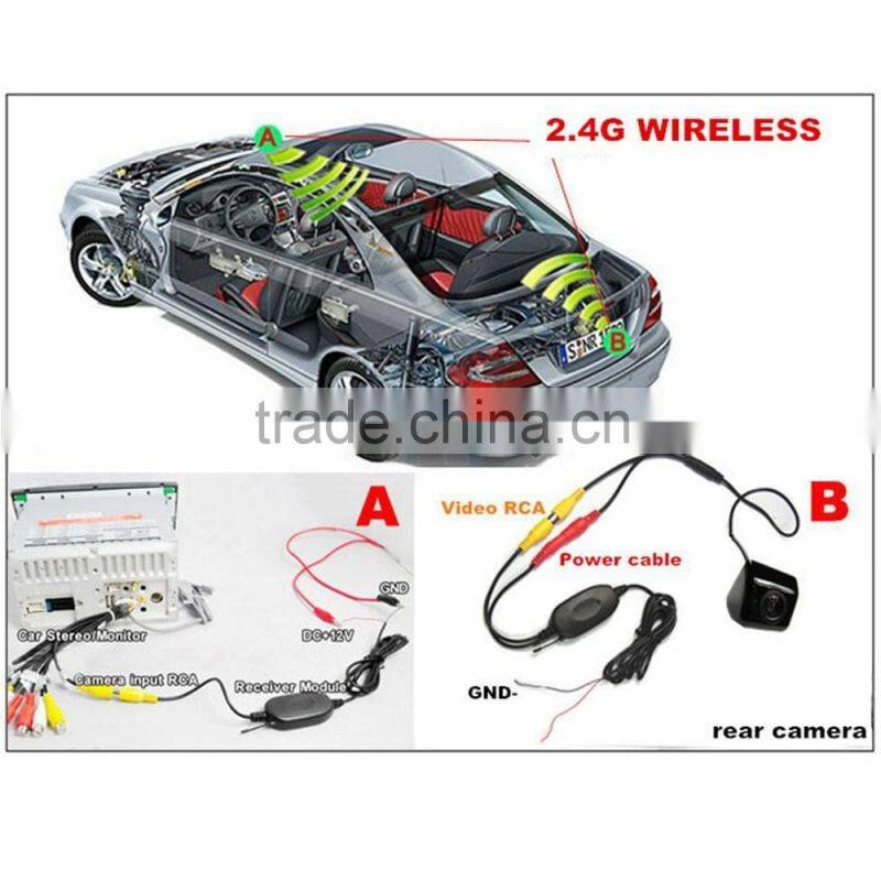 2.4G Wireless Rear View Camera System with digital transmitter and receiver