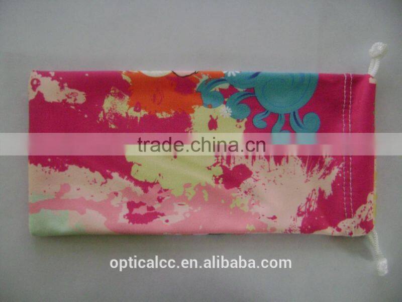 100% Polyester Digital Printing Microfiber Sunglasses Pouch