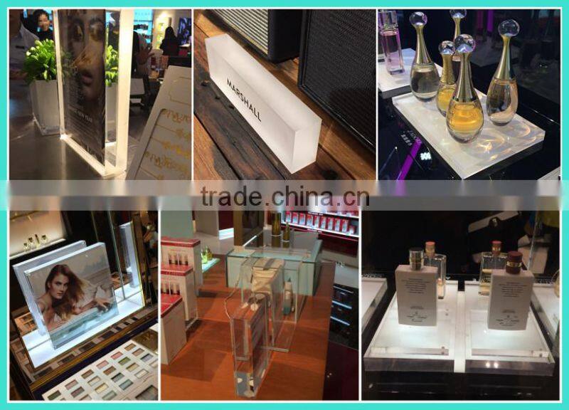 Customized acrylic logo clear block, blank plaque, wholesale trophies and plaques