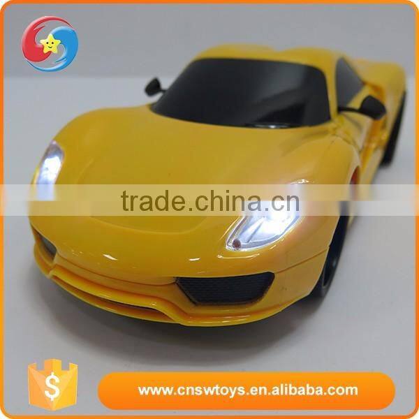2016 Wholesale children gift yellow plastic programmable toy car
