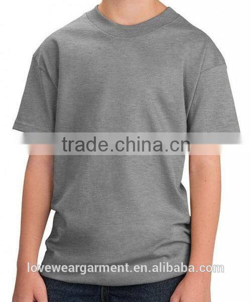 Kids plain no brand cotton round neck t shirt wholesale supplier China