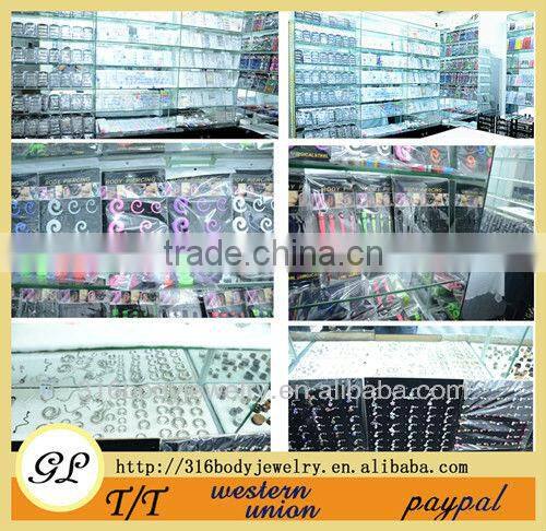 fashion stainless steel piercing jewelry custom tongue rings