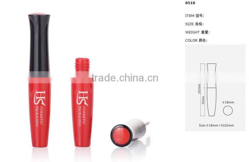 Custom Bright Red Plastic Cosmetic Eyeliner Container