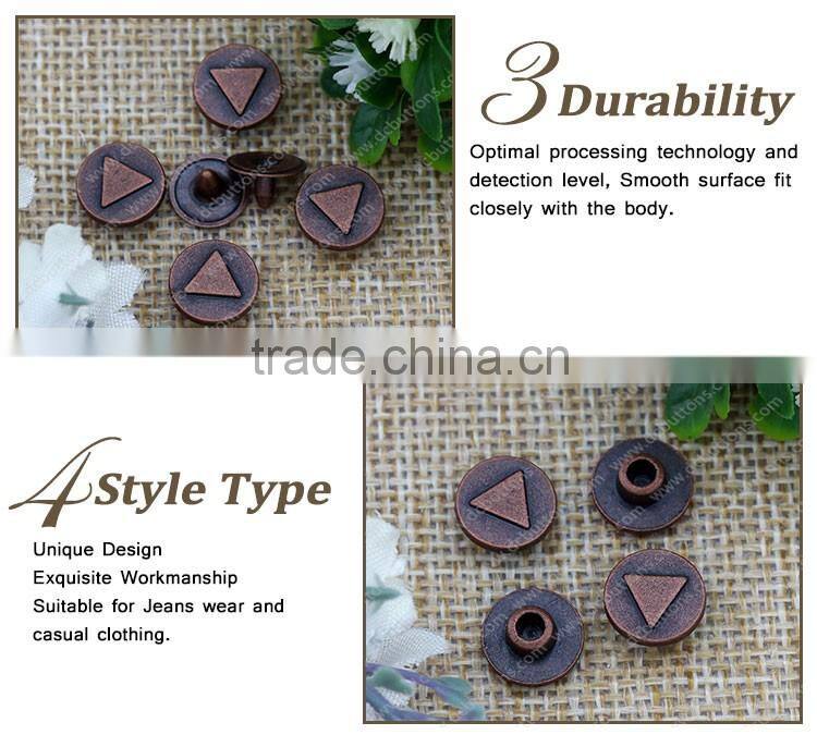Factory Supply Denim Jeans Button and Rivet for Garment