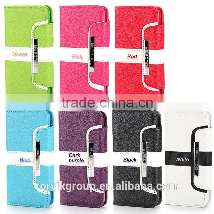 2 in 1 Wallet Leather cell phone case for iphone 6 plus