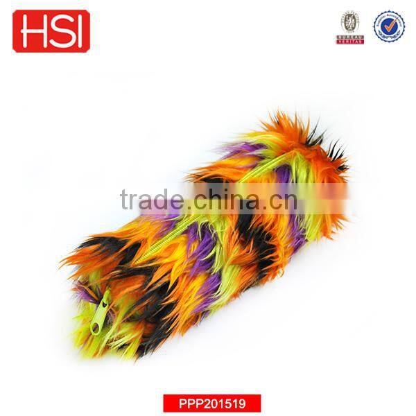 Fashion Stationary high school pencil case Funny Animal Plush Pencil Case for students