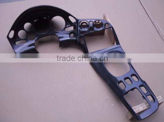 Carbon fiber 4pcs Interior Replacement Guage Hood Radio Surroundings for 1993-1996 Mazda RX7 FD3S LHD CF