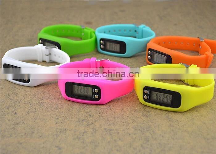 hot style silicone bracelet pedometer multifunctional pedometer watch