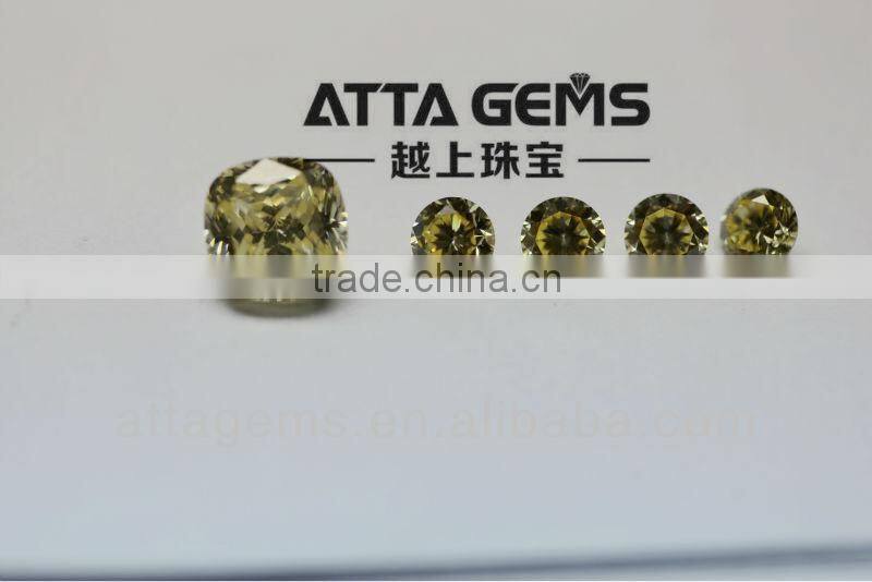 Manufacturer supply Yellow large cubic zirconia loose