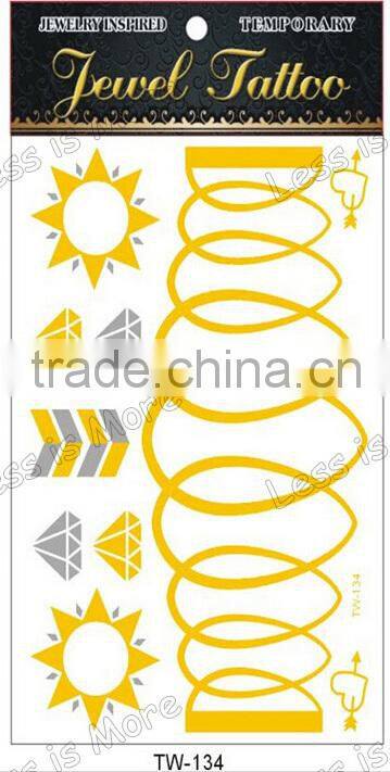 jewelry diamond tatoo sticker,sun style temporary tatoo