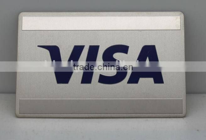 Customized VISA brass nameplate