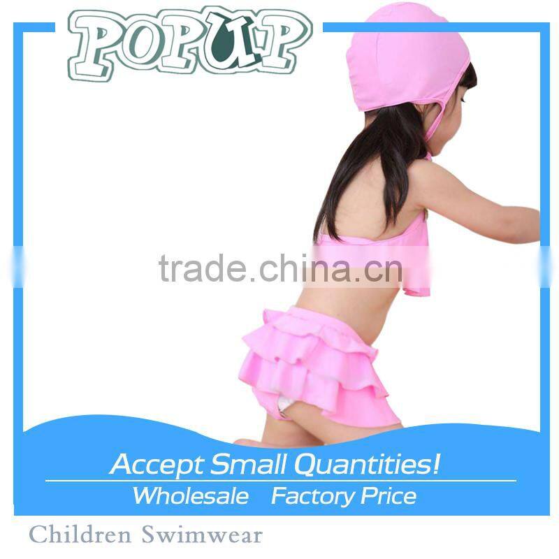 High Quality Baby Girls One Pieces Pink Tankini Swimwear Bathing Beachwear