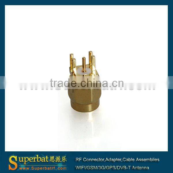 RP SMA male connector PCB mount connector